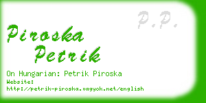 piroska petrik business card